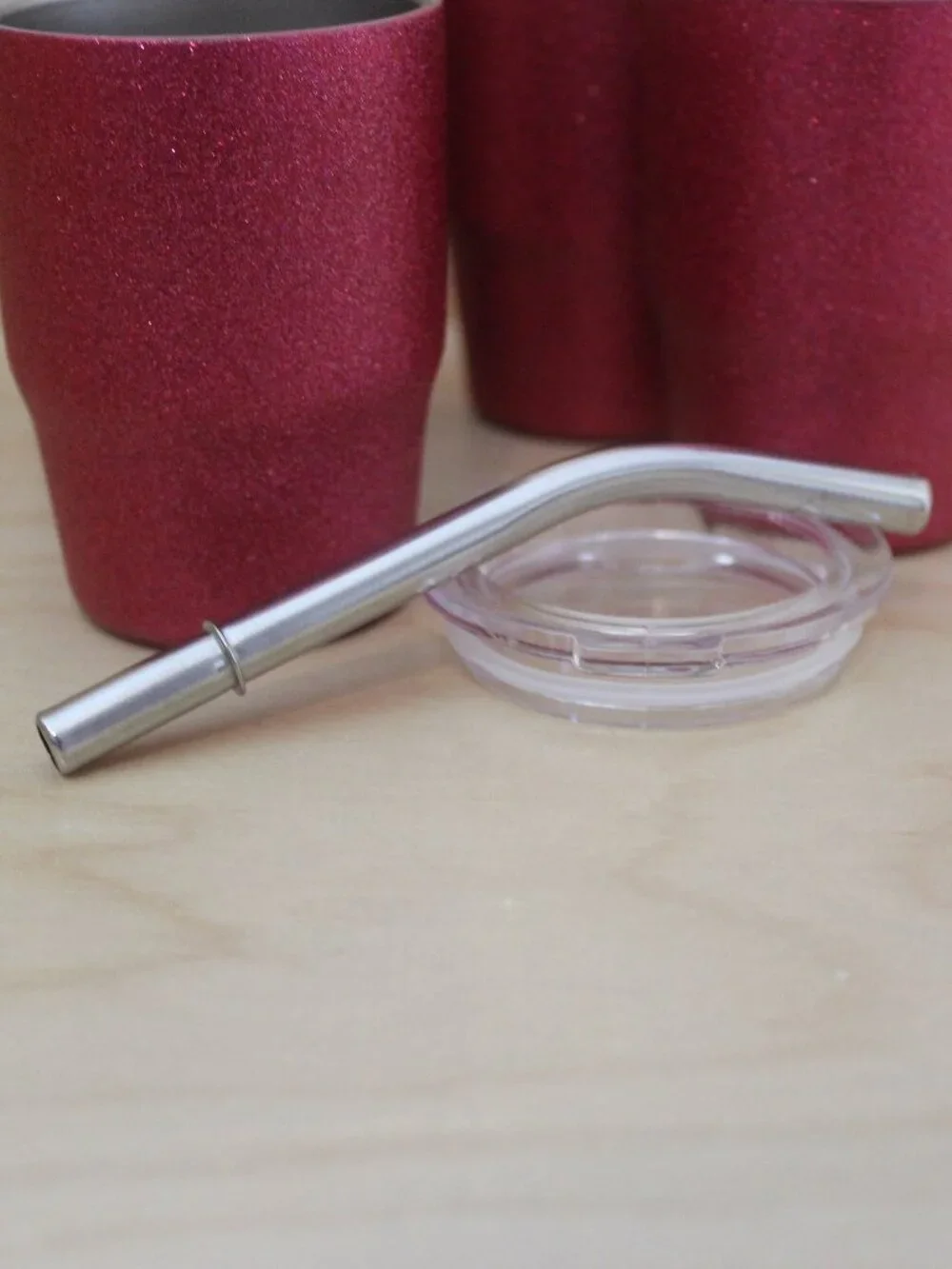 Set of 4 Mini Stainless Steel Insulated Tumbler - Ashland - Pink Glitter
